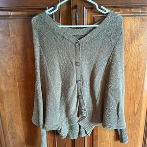 Button down back sweater